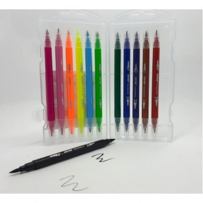 Фломастери- пензлики двосторонні JOYKO 12 кольорів CLP-30