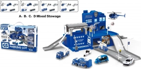 Набір автопаркінг (трек, гараж) з поліцейськими машинами CM559-31