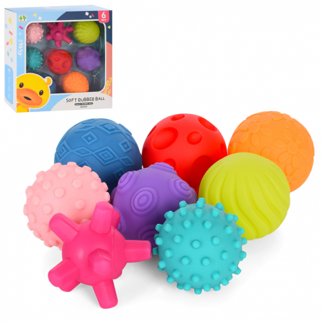 Іграшка для купання - сенсорні м'ячики (8 штук в наборі) CQS631-1