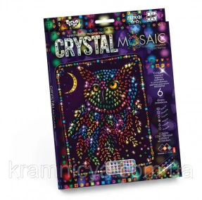 Набір мозаїка з кристалів "Crystal Mosaic"  Сова, CRM-01-06