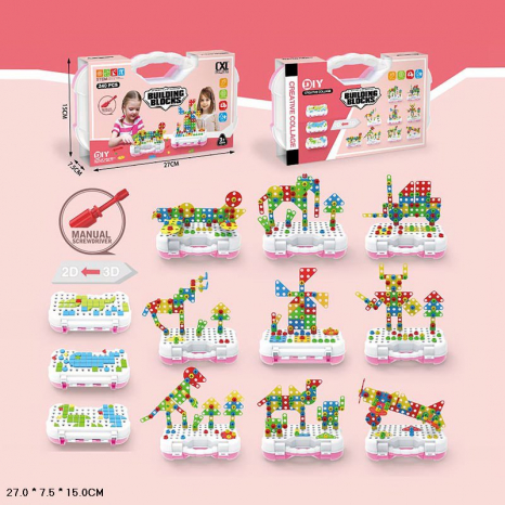 Мозаїка - конструктор  з викруткою 2 в 1 Магічні пластини CXL200-65F