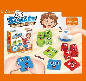 Настольная игра Эмоции со звонком, 16 кубиков, 32 карты с заданиями, CY-J 07