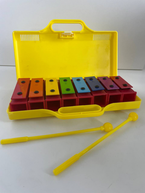 Металофон 8 тонів діатонічний в валізі, Руді. Д032у-0