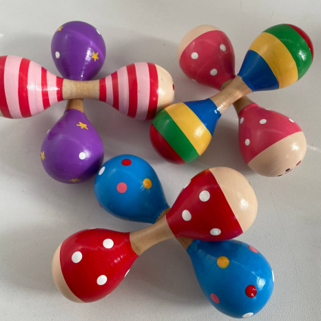 Деревянная музыкальная игрушка Маракас (двусторонний) / Погремушка