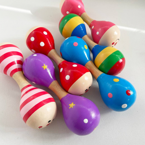 Деревянная музыкальная игрушка Маракас (двусторонний) / Погремушка