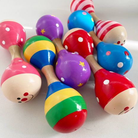 Деревянная музыкальная игрушка Маракас (двусторонний) / Погремушка