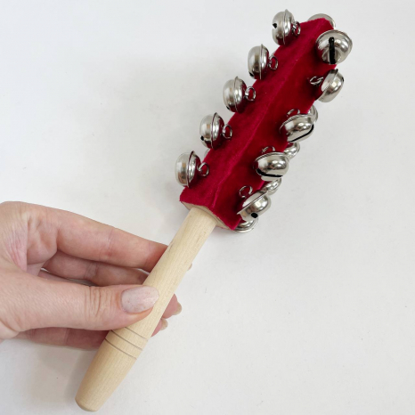 Дерев'яні бубенці на ручці 26 см Д322у-А