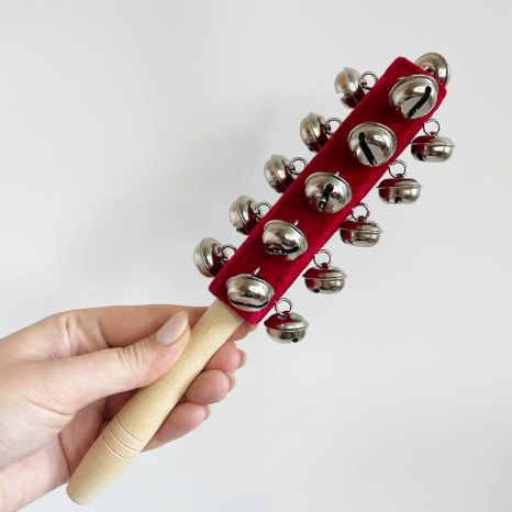 Дерев'яні бубенці на ручці 26 см Д322у-А