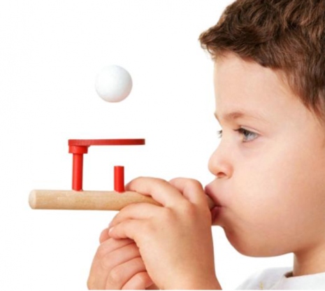 Трубочка для дыхательной гимнастики/ Аэробол / Дуй на шар