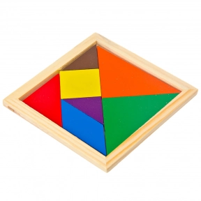 Дитяча деревяна головоломка Танграм