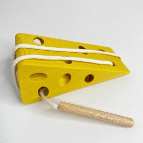 Деревянная шнуровка Кусочек сыра Д586у