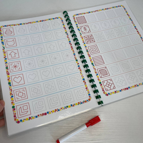 Зошит пиши-стирай"Розумні монстрики" Візерунки від 5-ти років