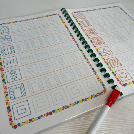 Зошит пиши-стирай"Розумні монстрики" Візерунки від 5-ти років