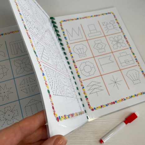 Зошит пиши-стирай"Розумні монстрики" Візерунки від 5-ти років