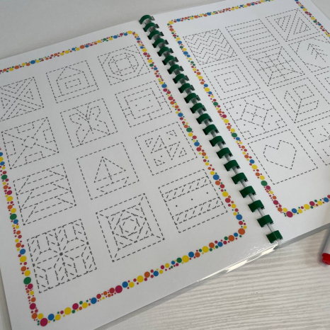 Зошит пиши-стирай"Розумні монстрики" Візерунки від 5-ти років