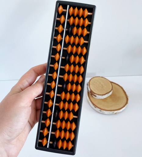 Дитяча рахівниця для вивчення ментальної арифметики – Абакус, Соробан, Soroban (15 рядів)