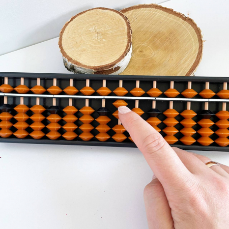 Дитяча рахівниця для вивчення ментальної арифметики – Абакус, Соробан, Soroban (15 рядів)