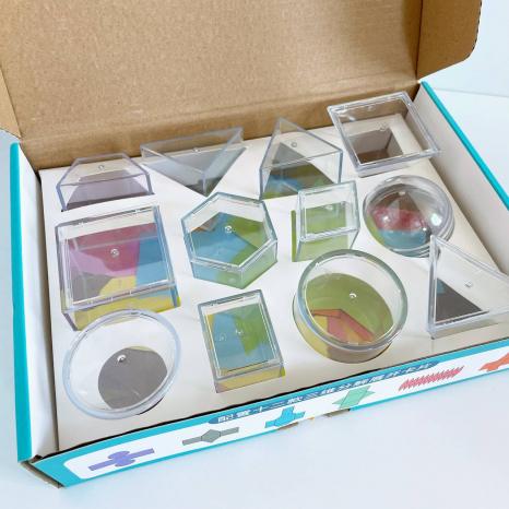 Макет геометричних фігур з розгорткою 12 шт