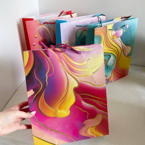 Подарочный бумажный пакет р.25*32*11 см, 1976M