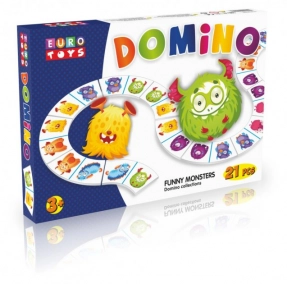Детское домино Смешные монстры EuroToys, 21 элемент