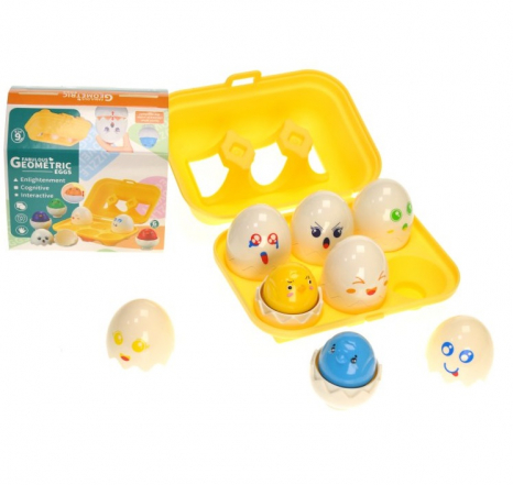 Розвиваючий сортер "Яйця емоції" 3 в 1" у лотку 6шт