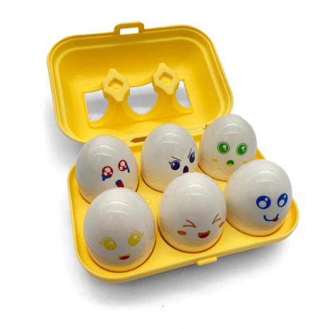 Розвиваючий сортер "Яйця емоції" 3 в 1" у лотку 6шт