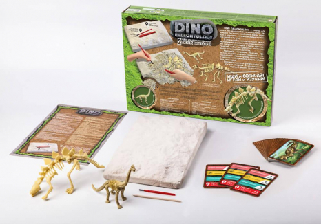 Великий набір розкопки Динозаври Dino Paleontology (брахіозавр, диметродон) Danko toys