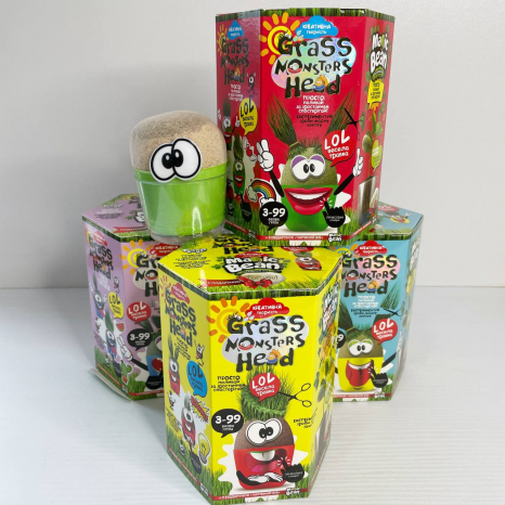 Набір креативної творчості Травянчики "Grass monsters head" Danko Toys.