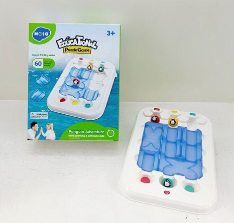 Логічна гра Антарктичний лабіринт, платформа, 3 шарики з пінгвінами, 12 елементів лабіринту