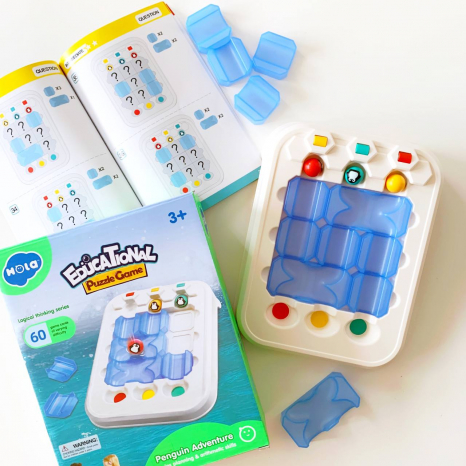 Логічна гра Антарктичний лабіринт, платформа, 3 шарики з пінгвінами, 12 елементів лабіринту