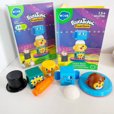 Магнітна гра E 7981 "Hola", арена цирку, 8 магнітів, 24 види складання гри