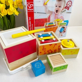 Набір дерев'яних музичних інструментів Мініоркестр 5 в 1 Hape E0336