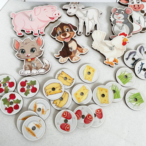 Игра с животными Кто что ест Домашние животные Познавалка Poznavalka