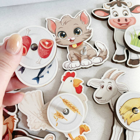 Игра с животными Кто что ест Домашние животные Познавалка Poznavalka