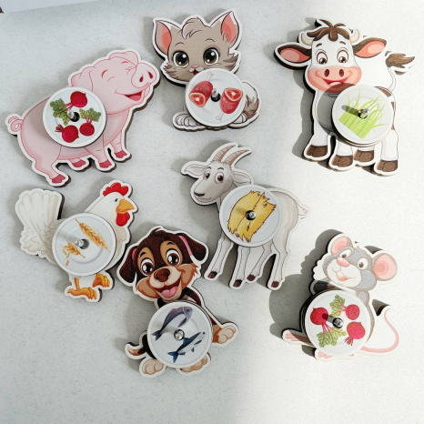 Игра с животными Кто что ест Домашние животные Познавалка Poznavalka