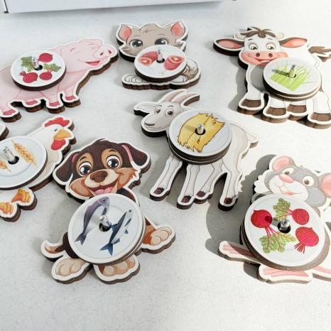 Игра с животными Кто что ест Домашние животные Познавалка Poznavalka