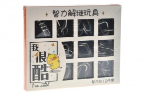 Набор металлических головоломок Unlock Metal Puzzle, 12 головоломок, E182