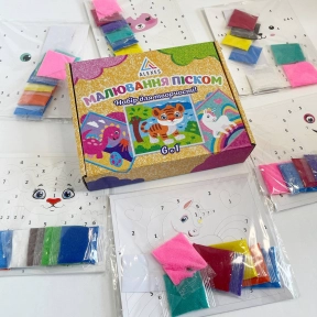 Дитячий набір для творчості Alexes Картина з піску 6 в 1