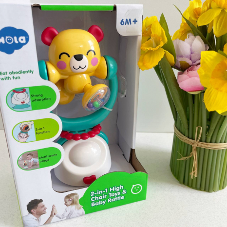 Погремушка-прорезыватель на присоске Мишка E7975 Hola