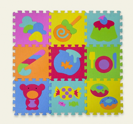 Дитячий килимок - фомові пазли Солодощі, розмір 30*30