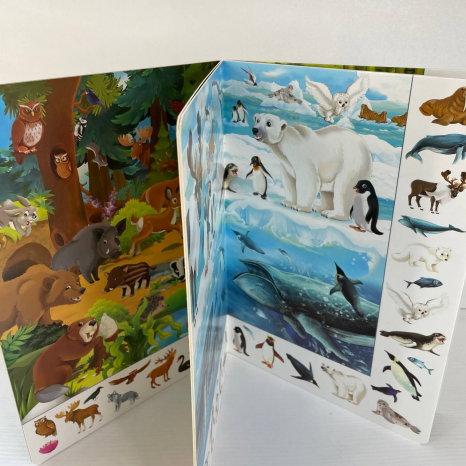 Книга "Книга-картонка "Великий виммельбух. Тварини" (укр.)