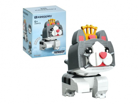 Пластиковий блочний Конструктор Котик 158 деталей FM0019