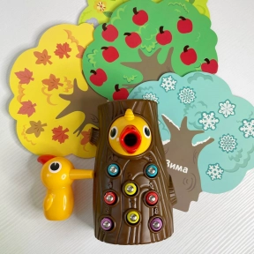 Магнитная игра "Накорми птенчика / дятла" Limo Toy. FT 0015