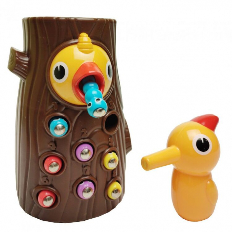 Магнитная игра "Накорми птенчика / дятла" Limo Toy. FT 0015