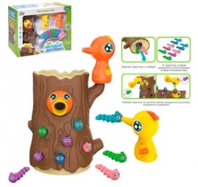 Магнітна риболовля з гусеничками Нагодуй пташеня (гра)