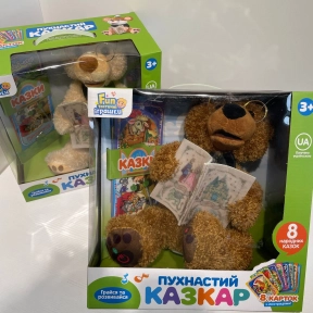 Интерактивный плюшевый Мишка - сказочник, 8 аудиосказок (укр.), Limo Toy, FT 0034