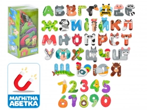 Набір магнітів букви та цифри (укр)