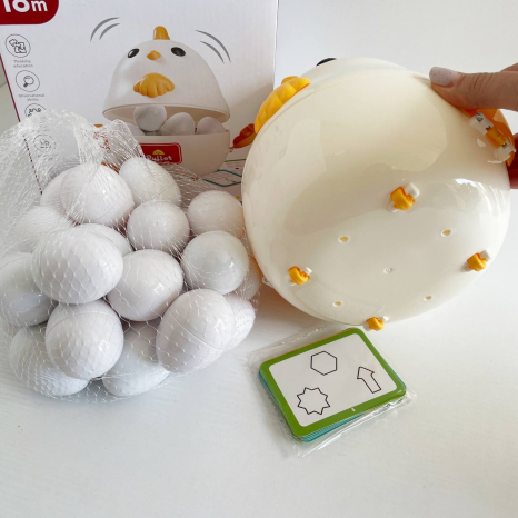 Розвиваюча гра Курочка з яйцями "Вчимо цифри,фігури та рахунок"