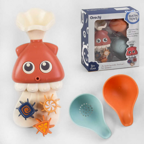 Гра для ванни "Восьминіг" (на присосці, лієчка, сито)