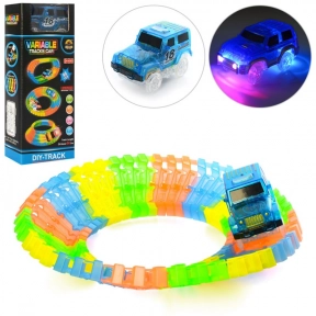 Трек с машинкой, светится в темноте 49 дет, GD-49A